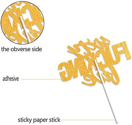 Sixty Five Gold Glitter Cake Toppers 65 Years Old 65th Birthday Anniversary Party Decorations Supplies