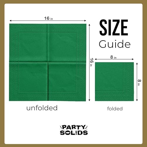 Emerald Green Dinner Napkins Disposable Everyday 50 Pcs 2 Ply Emerald Green Napkins Disposable Paper Everyday For Parties & Party Supplies