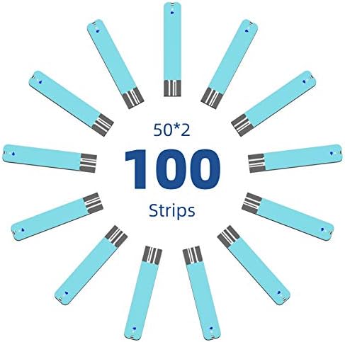 Metene TD-4116 Blood Glucose Test Strips, 100 Count Blood Sugar Test Strips for Diabetes, Use with metene TD-4116 and metene S Blood Glucose Monitoring System Only(No Monitor)