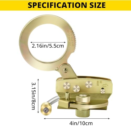 TRSMIMA Rope Grab Fall Protection - Auto Trail Double Locking Rope Grabs Used with 5/8”Rope Anti-Panic Feature for Construction Climbing Roofing Equipment 310 lb. Capacity