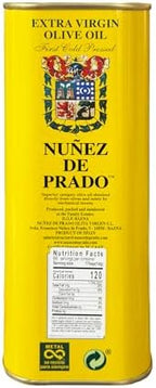 Nuñez de Prado Extra Virgin Olive Oil – USDA Organic, DOP Baena, First Cold Pressed, Family Estate Harvest, 33.8 fl oz (1 Liter)