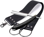Grandslam Straight Razor Shave Ready Handmade Sharpened, 420 Steel Straight Razor Blade, 2 Layers Long Leather Canvas Strop, Sharpening Stone,2 Side Grit 3000 Waterstone Knife Sharpener