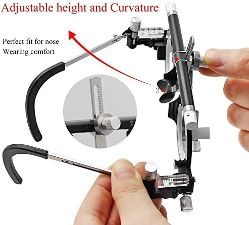 Adjustable Optical Optic Trial Lens Frame Eye Test Glasses Optometry Optician Easily Changeable Cylinder Axis Fully Adjustable Temple Length and Nose Rest (PD:50-80)