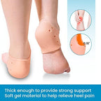 Heel Cups for Heel Pain, Sumiwish 6 PCS Thick Heel Support for Plantar Fasciitis, Silicone Heel Protector Pads, Heel Cushion for Bone Spur and Heel Spur Pain Relief, Cracked Heels