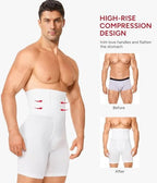 Nebility Shapewear Men Compression Shorts - Slimming Body Shaper Tummy Control Underwear Boxer Briefs