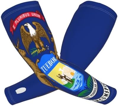 National Emblem Of Mississippi Arm Sleeves Cover Uv Sun Protection For Sports Running Golf Cycling Hiking