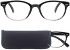 MODFANS Round Stylish Reading Glasses 3 Pair with Spring Hinge Fashion Glasses for Reading for Men and Women +2.50