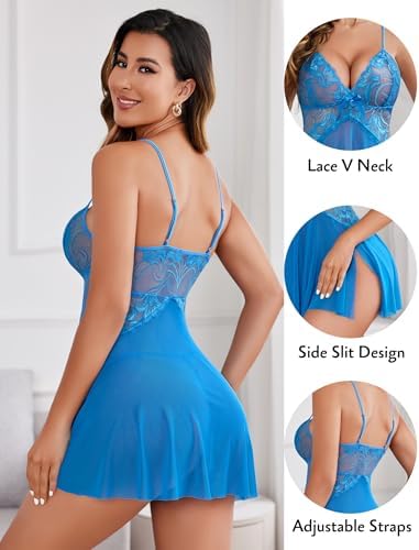 Avidlove Women Lace Lingerie Babydoll Sexy Chemise Exotic Nightgowns Bridal Nightdress
