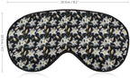 White Lily Flower Eye Mask Soft Comfortable Sleep Mask with Adjustable Strap for Travel Relaxation Lightweight Design 8.1 X 4.1 in