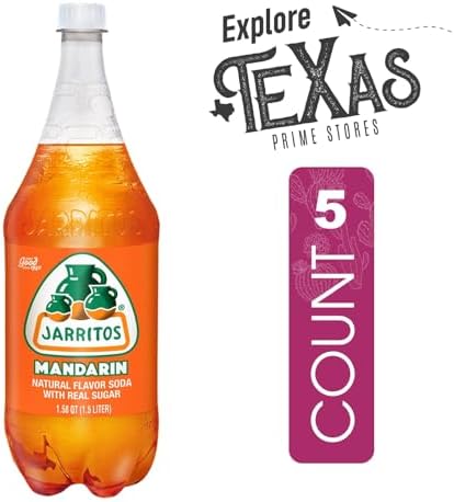 Jarritos 5-Pack of Mandarin Mexican Soft Drink Plastic Bottle 50.7 fl oz (1.5 lt) Made with 100% Natural Sugar