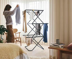 Joseph Joseph AirFrame 3-Tier Clothes Airer Drying Rack, 53 ft Capacity, Indoor/Outdoor, Stable, Foldable, Compact Storage
