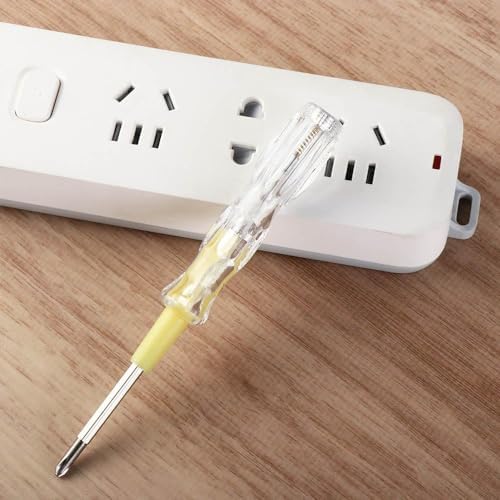 generic Intelligent Voltage Tester Pen Contact Voltage Tester Screwdriver Induction Power Detector Pen Electric Test Pen Screwdriver AC 100-500V, AMXE10FJBDUS