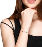 Fenthring Strawberry Bracelet Sterling Silver Red Strawberry Bracelet for Women Fruit Heart Strawberries Jewelry Birthday Gifts