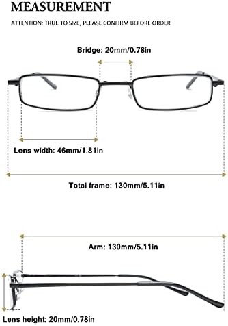 VEVESMUNDO Blue Light Blocking Reading Glasses Portable Metal Lightweight Compact Durable Travel Pocket Readers in tube case