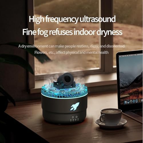 Cannon Blast Aroma Humidifier, Yellowcane Silent Diffuser Turret With 7 Colors for Home, Bedroom
