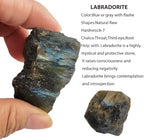 3-5Pcs Labradorite Natural Raw Crystals 1''-2'' Rough Stones Rocks for Tumbling Polishing Cabbing Gemstones Crystals and Healing Stones for Wicca Reiki,Fountian Rocks for Decorations (Labradorite)