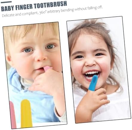 12Pcs Finger Toothbrush Silicone Oral Cleaner Tongue Brush Soft Bristles Ergonomic Fit for Gentle Gum Massage and Deep Plaque Removal