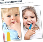 12Pcs Finger Toothbrush Silicone Oral Cleaner Tongue Brush Soft Bristles Ergonomic Fit for Gentle Gum Massage and Deep Plaque Removal