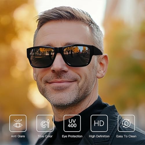 BLUEMOKY Square Bifocal Sunglasses for Men: Sunglasses Readers with UV400 Protection - Retro Shades Classic Rectangle Frame