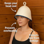 Premium Sauna Hat – 100% Natural Wool, Handmade Sauna Headwear for Men and Women – Eco-Friendly, Breathable