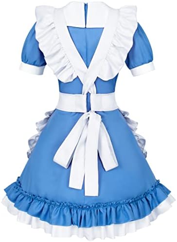 TOKYO REVENGERS Adjustable Retro Ruffle Maid Costume Apron Pockets With French headdress Socks set