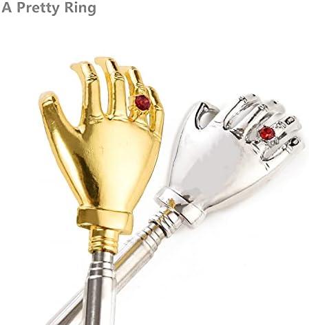 Telescopic Back Scratcher Extendable Handle, Portable Stainless Steel Hand Massage Tool, Extends from 8.66 to 23.23 inches, 2 Pack