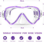 Seago Kids Swim Goggles Snorkel Diving Mask for Youth(5-15), Anti-Fog 180° Clear View