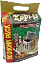 1 Pack Aik Cheong Malaysia Original Instant Dark Roast Black Coffee (Kopi O) (80 sachets x 10g)