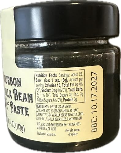 Trader joe's Bourbon Vanilla Bean Paste 4 oz - PACK of TWO!