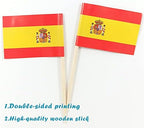 JBCD Spain Toothpick Flag Spanish Mini Small Cupcake Topper Flags, 200pcs