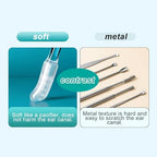 Adhesive Earwax Removal Tool， 48pcs Cleaning Tools Kit Children and Adults Adhesive Ear Digging Stick for Safety Safe Ear Scoop with Dust Cover Packaging，Adhesive Ear Wax Removal Stick