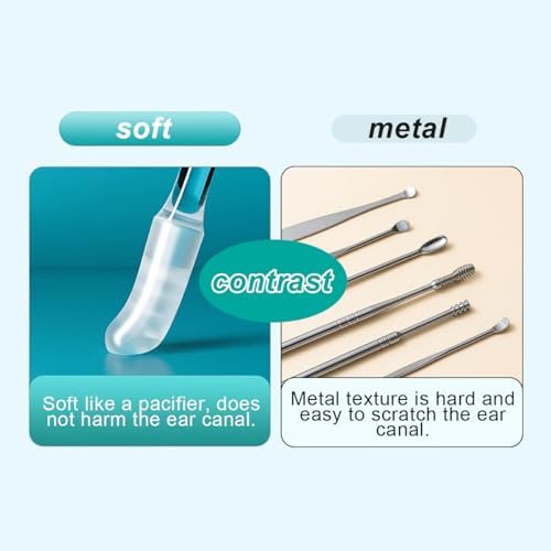Adhesive Earwax Removal Tool， 48pcs Cleaning Tools Kit Children and Adults Adhesive Ear Digging Stick for Safety Safe Ear Scoop with Dust Cover Packaging，Adhesive Ear Wax Removal Stick