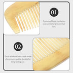 Horn Comb Horn Pocket Comb Hair Beard Detangling Fine Anti-Static for Women Men