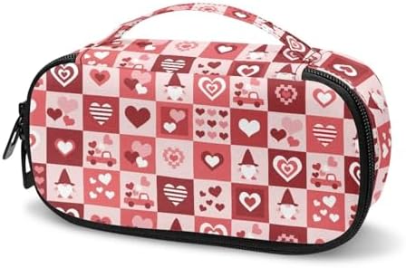 Pink Heart Diabetic Supplies Travel Case,Medication Cooler Bag Diabetic Care Kits Organizer Holder for Insulin Pens and Monitor Supplies,Diabetic Accessories for Women Men
