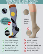 ACTINPUT Compression Socks for Women&Men 15-20mmHg Medical Knee High Support for Seniors,Pregnancy,Flight,Nurse&Circulation