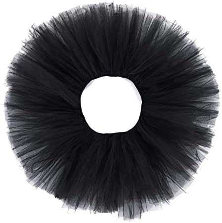 Zando Tutu for Women Adults Elastic 5 Layers Puffy Tulle Dance Skirt Halloween Costume Cosplay Party Running Tutu