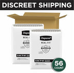 Depend Real Fit Adult Diapers, Incontinence Underwear for Men, Disposable, Maximum Absorbency, Small/Medium, Grey, 56 Count (2 Packs of 28), Packaging May Vary