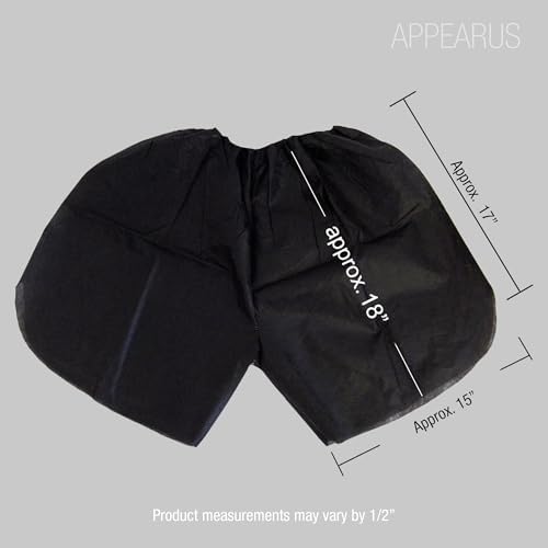 APPEARUS Disposable Men’s Boxer Shorts – 10 Count Individually Wrapped (L/XL, Black) – Nonwoven Underwear for Spa, Tanning, Travel, Hospital, Massage & Personal Care