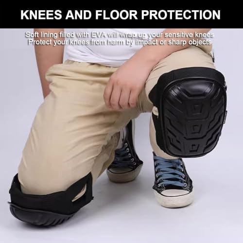 Work Knee Pads for Men Construction, Gardening Knee Pads for Work, Kneepads for Construction, Rodilleras de Trabajo Rodilleras Para Dolor de Rodillas (Yellow)