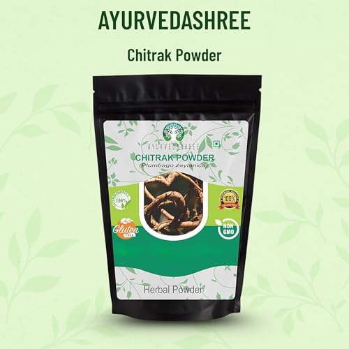 AYURVEDASHREE Chitrak Roots Powder I Chitrak Mool Powder I 50 Gm I Chita Jadd I Plumbago Indica Root I Plumbago zeylanica, Supports Healthy Metabolism