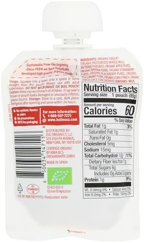 Holle, Baby Food Yogurt Apples Banana Berries Organic, 2.9 Ounce