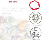 Erliway Crystals Stretch Bracelet Irregular Beads Stretch Bracelet Healing Crystals Chips Bracelet Natural Gemstone Bracelets for Women Jewelry Reiki Meditation