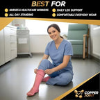 CopperJoint Copper Compression Socks for Women & Men (2 Pairs) – 15-20 mmHg Wide Calf & Plus Size Medical-Style Support – Pregnancy & Travel Socks – Running Gifts for Runners, Nurses & Long Flights
