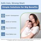 Wellements Organic Iron Drops for Newborn+ Babies (1 Fl Oz) - Cherry Flavor Liquid Iron Supplement for Infants - Toddler Iron Supplement for Kids (4months+ to 3 Years) - Supports Growth & Development*