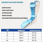 HUANGJUN Children's Foot Drop Orthosis, Kids Foot Splint Othopedic Ankle Night Splint Support for Varus Correction Foot Support,Left,S