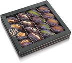 Malatya Pazari Mixed Stuffed Dates Gift Box – Medjool Dates Filled with Nuts & Dried Fruit – Gourmet Healthy Snack & Premium Gift Box, Unique Sweets, Halal, 14.1 Oz (400g)