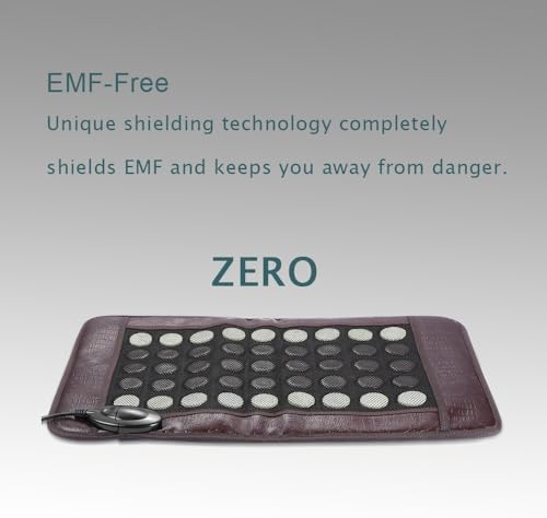 Far Infrared Heating Pad for Back and Shoulder, Jade & Tourmaline Stones, EMF-Free, Deep Warming Heat Mat with Adjustable Temperature & Timer for Home Relaxation(2025 Upgraded)