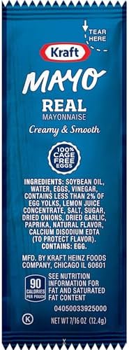 KRAFT Single Serve Mayonnaise, 0.44 oz. Packets (Pack of 200)