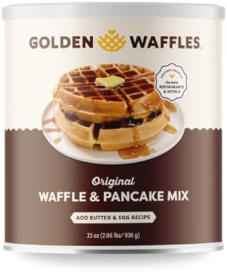 Golden Waffles - Waffle and Pancake Mix, Flour, Original, 33-Ounce Can