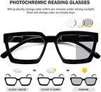 Eyekepper Transition Photochromic Reading Glasses Women Black +3.00